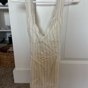 Princess Polly Cream Striped Mini Dress